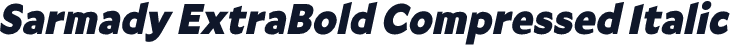 Sarmady ExtraBold Compressed Italic