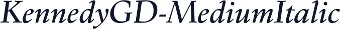 KennedyGD-MediumItalic