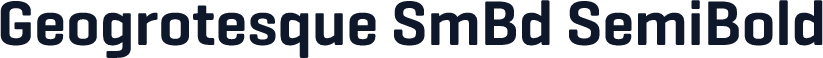 Geogrotesque SmBd SemiBold