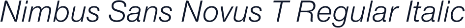 Nimbus Sans Novus T Regular Italic