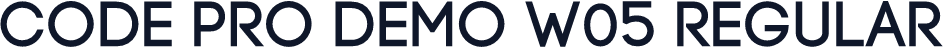 Code Pro Demo W05 Regular