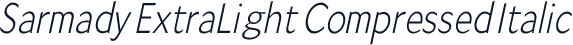 Sarmady ExtraLight Compressed Italic