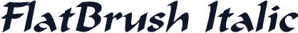 FlatBrush Italic