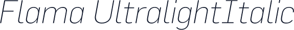 Flama UltralightItalic