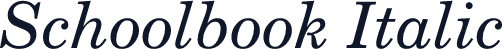 Schoolbook Italic
