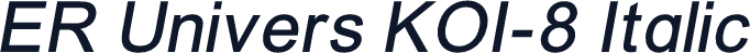 ER Univers KOI-8 Italic