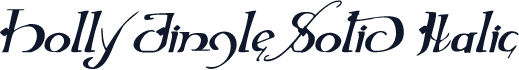 Holly Jingle Solid Italic