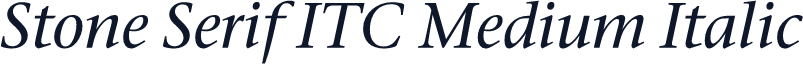 Stone Serif ITC Medium Italic