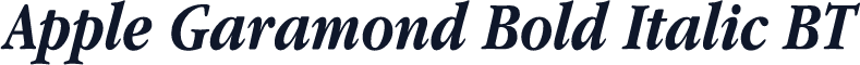 Apple Garamond Bold Italic BT