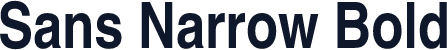 Sans Narrow Bold