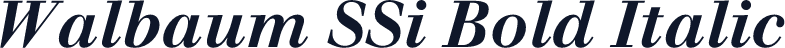 Walbaum SSi Bold Italic