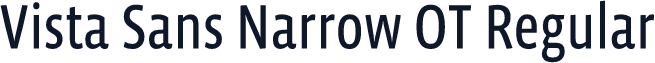 Vista Sans Narrow OT Regular