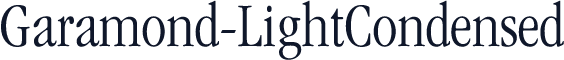 Garamond-LightCondensed