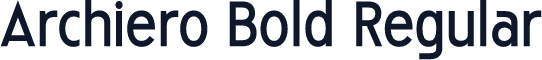 Archiero Bold Regular