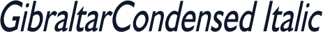 GibraltarCondensed Italic