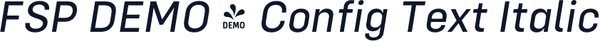 FSP DEMO - Config Text Italic