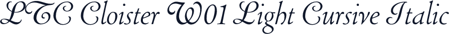 LTC Cloister W01 Light Cursive Italic