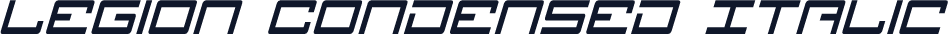 Legion Condensed Italic