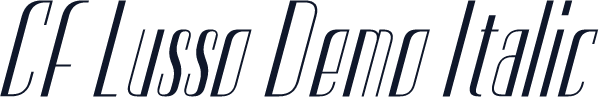 CF Lusso Demo Italic