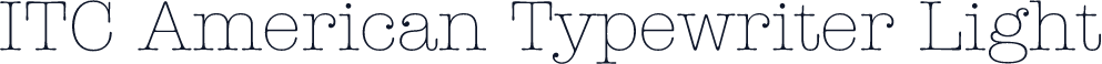 ITC American Typewriter Light