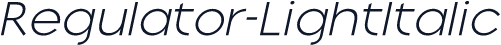 Regulator-LightItalic