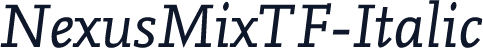 NexusMixTF-Italic