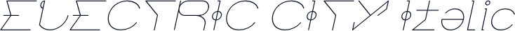 ELECTRIC CITY Italic