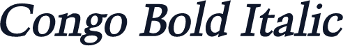 Congo Bold Italic