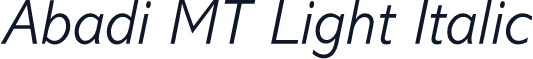 Abadi MT Light Italic