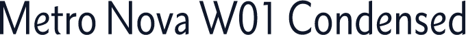 Metro Nova W01 Condensed
