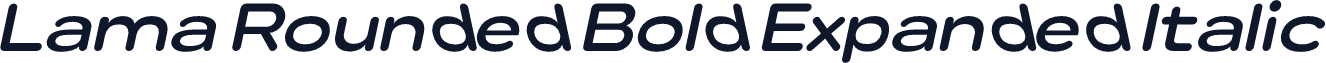 Lama Rounded Bold Expanded Italic
