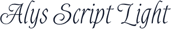 Alys Script Light