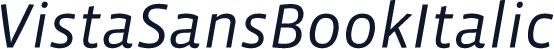 VistaSansBookItalic