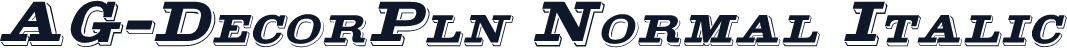 AG-DecorPln Normal Italic