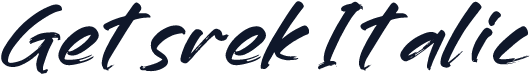 Getsrek Italic