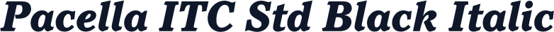 Pacella ITC Std Black Italic