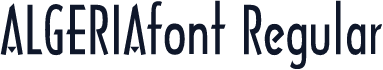 ALGERIAfont Regular
