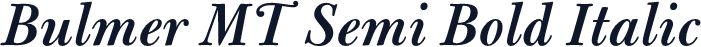 Bulmer MT Semi Bold Italic