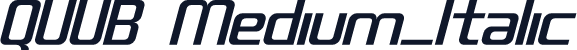 QUUB Medium_Italic