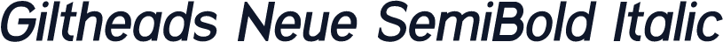 Giltheads Neue SemiBold Italic
