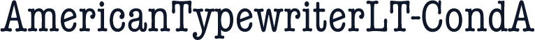 AmericanTypewriterLT-CondA