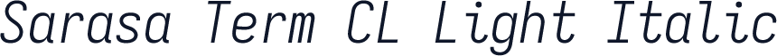 Sarasa Term CL Light Italic