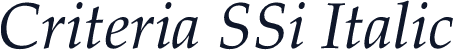Criteria SSi Italic
