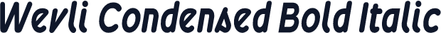 Wevli Condensed Bold Italic