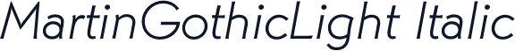 MartinGothicLight Italic