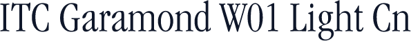ITC Garamond W01 Light Cn