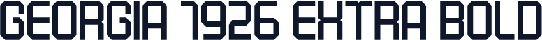 Georgia 1926 Extra Bold