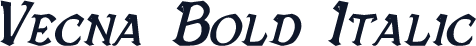 Vecna Bold Italic