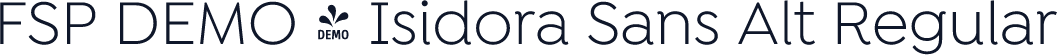 FSP DEMO - Isidora Sans Alt Regular