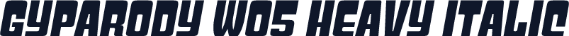 Gyparody W05 Heavy Italic